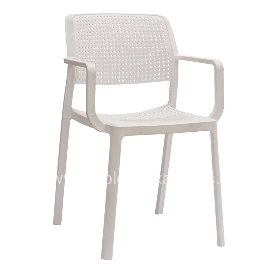 ARMCHAIR OUTDOOR COMFEE HM6102.01 POLYPROPYLENE IN WHITE 54x57x83H cm.