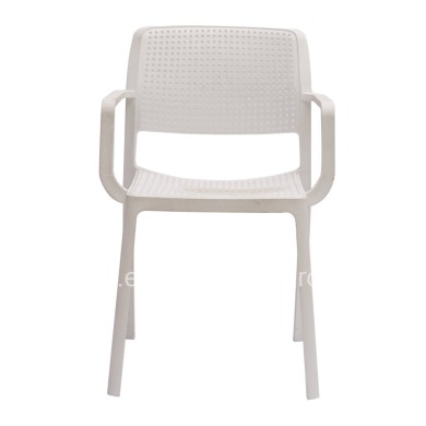 ARMCHAIR OUTDOOR COMFEE HM6102.01 POLYPROPYLENE IN WHITE 54x57x83H cm.