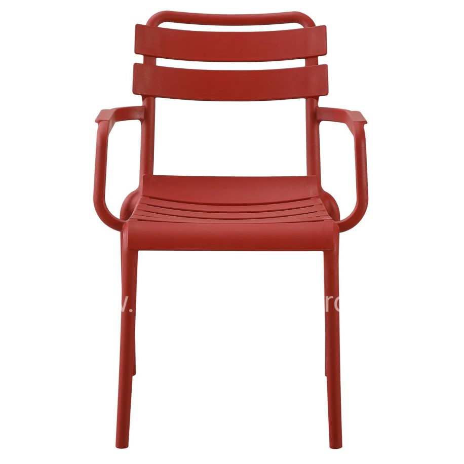 POLYPROPYLENE ARMCHAIR PHILLY HM6123.07 RED 58,5x49x83,5Hcm.
