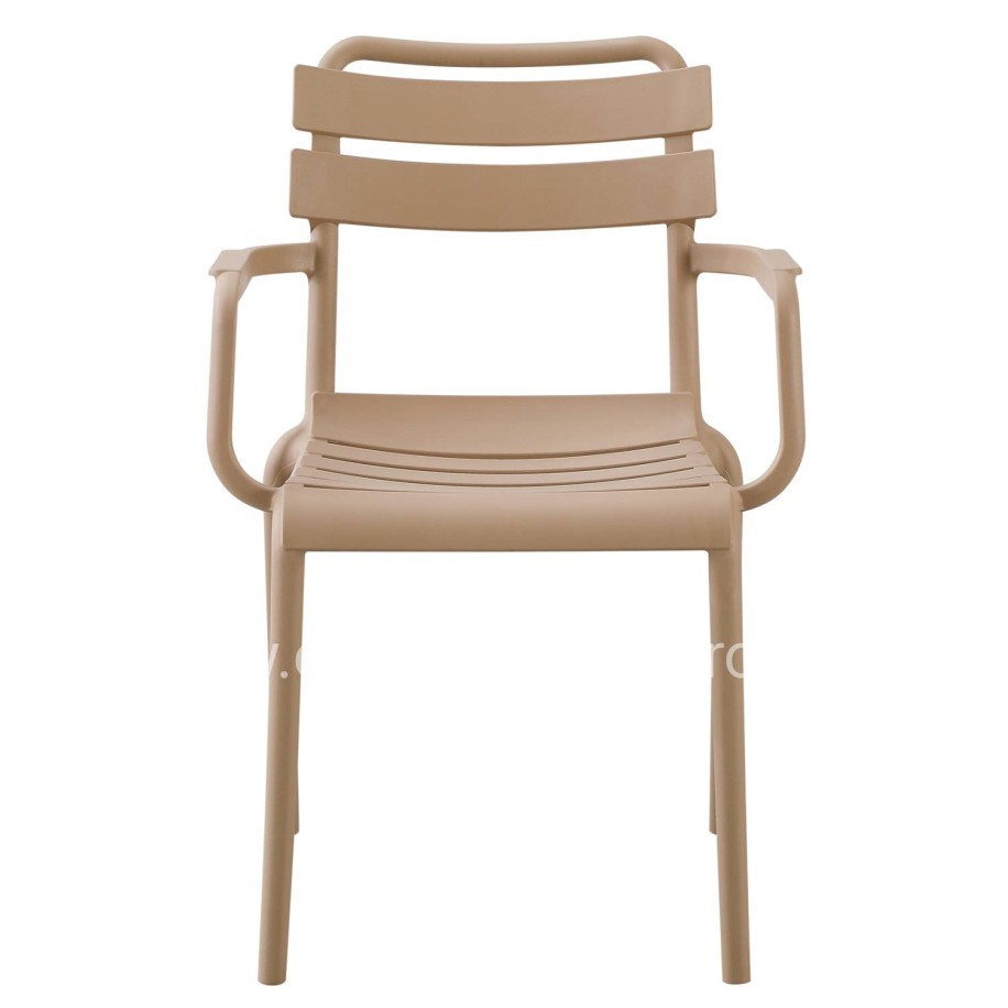 POLYPROPYLENE ARMCHAIR PHILLY HM6123.06 BEIGE 58,5x49x83,5Hcm.