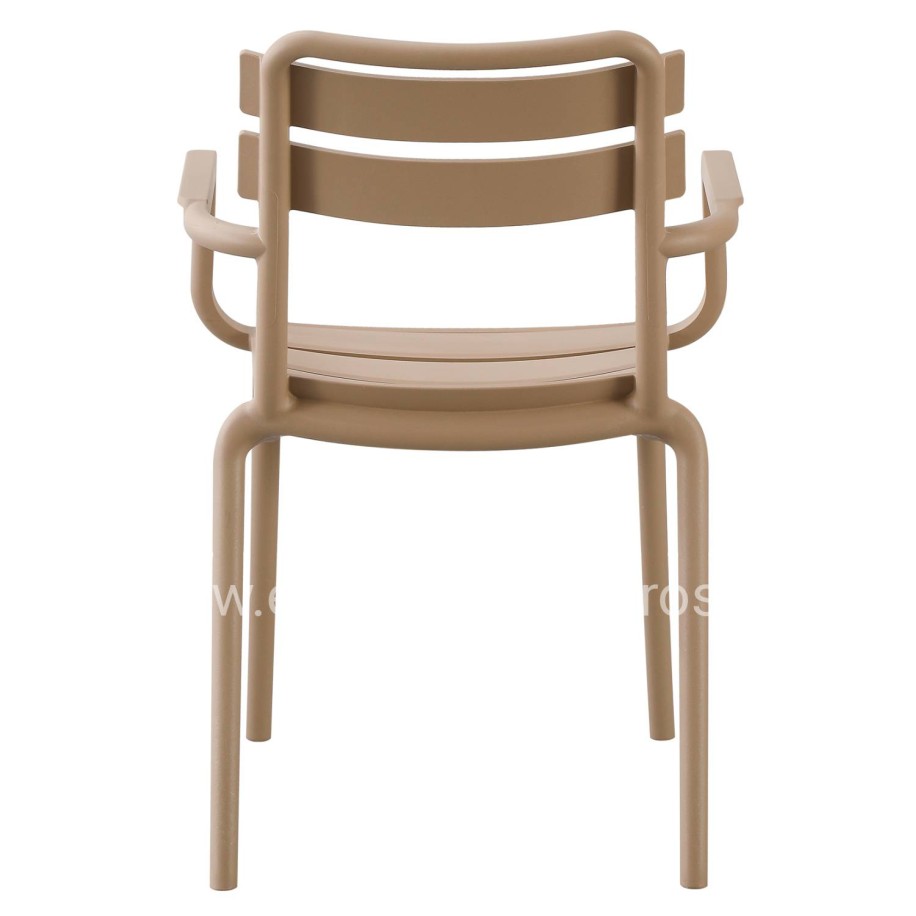 POLYPROPYLENE ARMCHAIR PHILLY HM6123.06 BEIGE 58,5x49x83,5Hcm.
