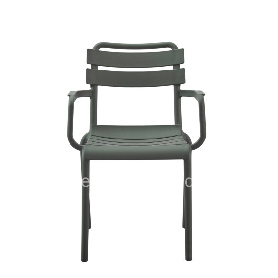 POLYPROPYLENE ARMCHAIR PHILLY HM6123.04 OLIVE GREEN 58,5x49x83,5Hcm.