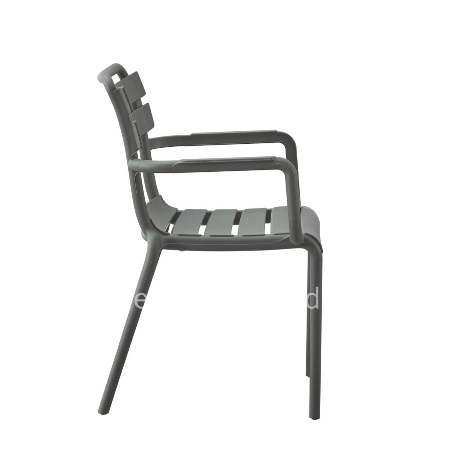 POLYPROPYLENE ARMCHAIR PHILLY HM6123.04 OLIVE GREEN 58,5x49x83,5Hcm.