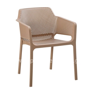 ARMCHAIR POLYPROPYLENE JOHN HM6103.04 CAPPUCCINO 59x46x79Hcm.