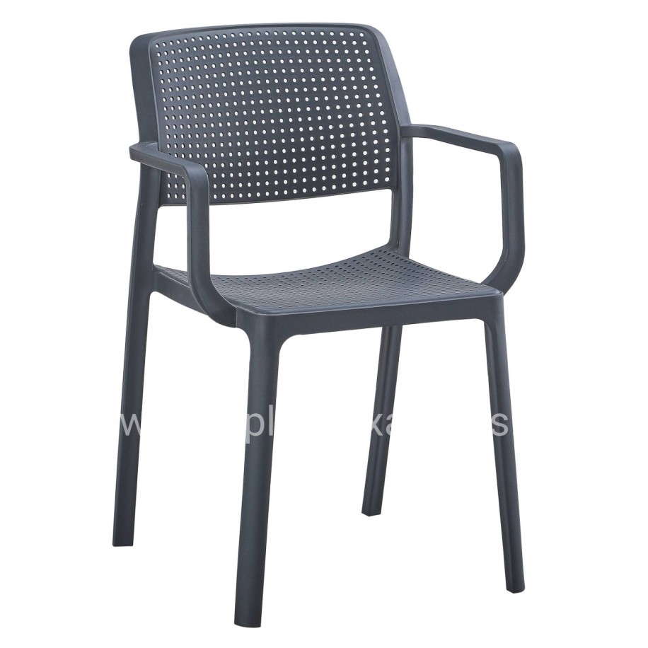 ARMCHAIR OUTDOOR COMFEE HM6102.03 POLYPROPYLENE IN GREY 54x57x83Hcm.