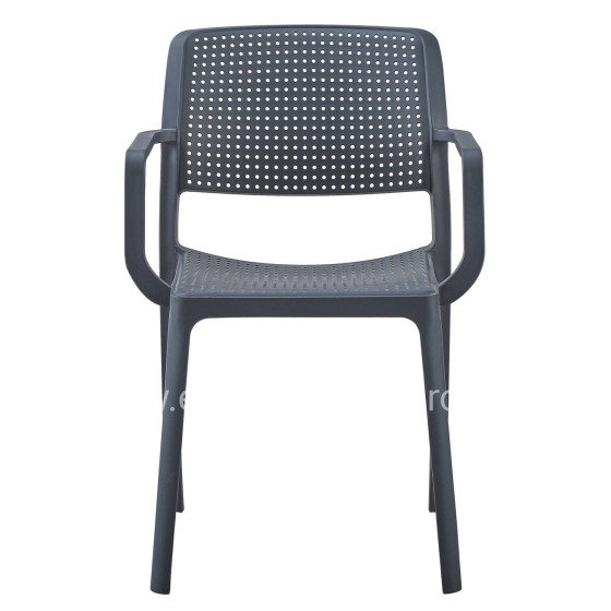 ARMCHAIR OUTDOOR COMFEE HM6102.03 POLYPROPYLENE IN GREY 54x57x83Hcm.