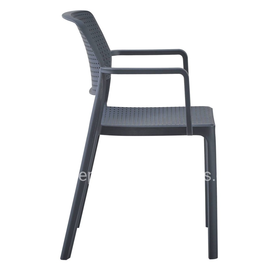 ARMCHAIR OUTDOOR COMFEE HM6102.03 POLYPROPYLENE IN GREY 54x57x83Hcm.