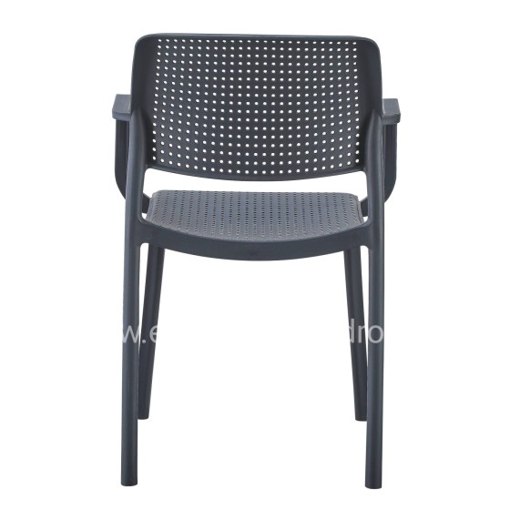 ARMCHAIR OUTDOOR COMFEE HM6102.03 POLYPROPYLENE IN GREY 54x57x83Hcm.