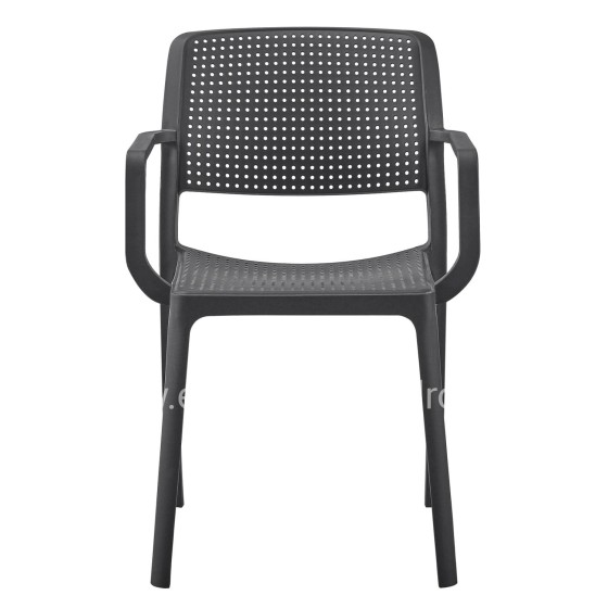 ARMCHAIR OUTDOOR COMFEE HM6102.02 POLYPROPYLENE IN BLACK 54x57x83Hcm.