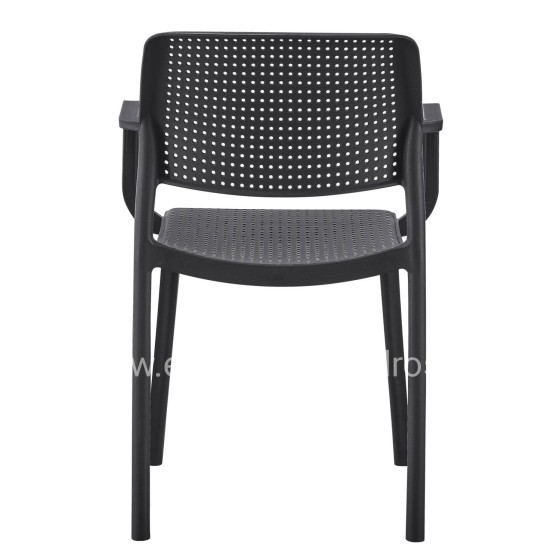 ARMCHAIR OUTDOOR COMFEE HM6102.02 POLYPROPYLENE IN BLACK 54x57x83Hcm.