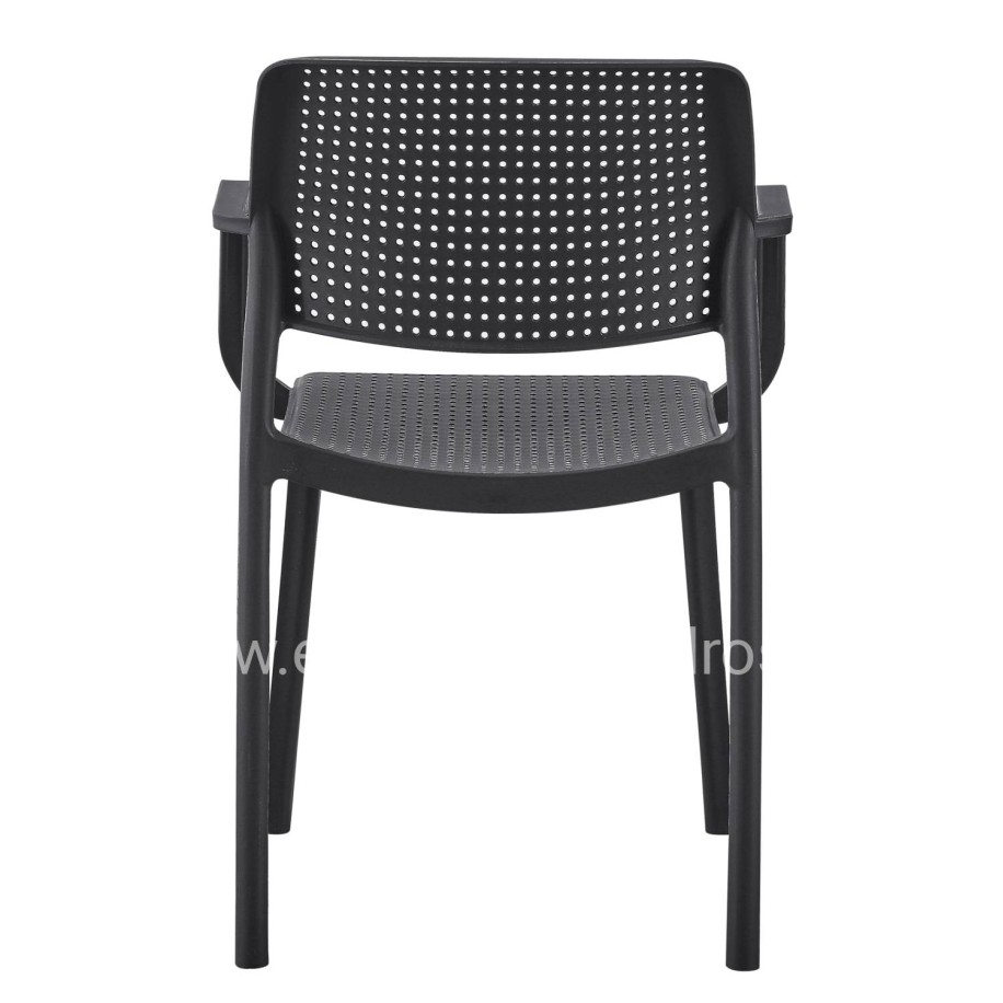 ARMCHAIR OUTDOOR COMFEE HM6102.02 POLYPROPYLENE IN BLACK 54x57x83Hcm.