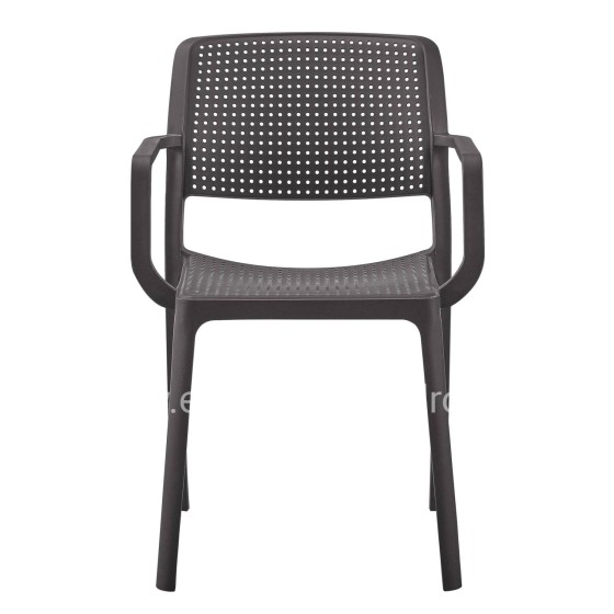 ARMCHAIR OUTDOOR COMFEE HM6102.09 POLYPROPYLENE IN BROWN 54x57x83Hcm.