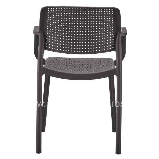 ARMCHAIR OUTDOOR COMFEE HM6102.09 POLYPROPYLENE IN BROWN 54x57x83Hcm.