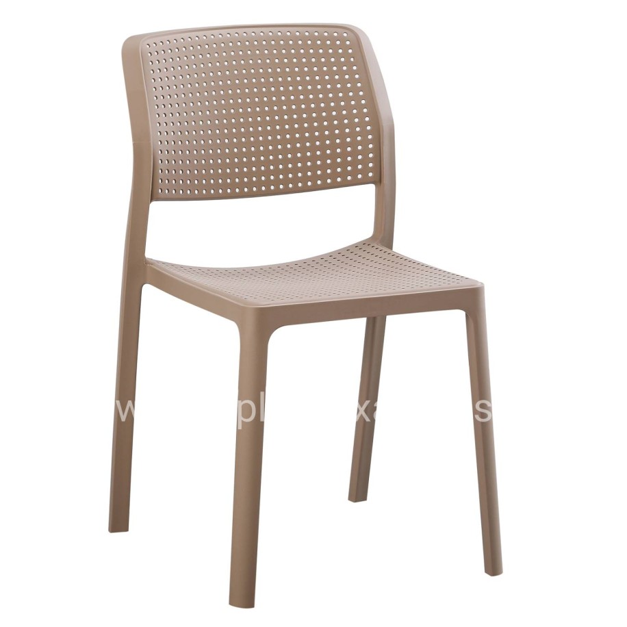 CHAIR OUTDOOR COMFEE HM6101.04 POLYPROPYLENE IN CAPPUCCINO 41x57x82H cm.