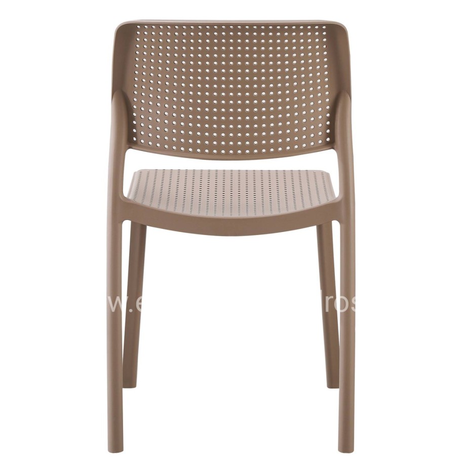CHAIR OUTDOOR COMFEE HM6101.04 POLYPROPYLENE IN CAPPUCCINO 41x57x82H cm.