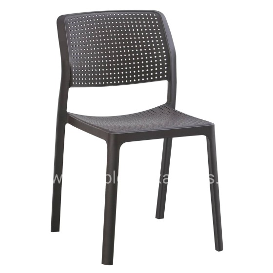 CHAIR OUTDOOR COMFEE HM6101.09 POLYPROPYLENE IN BROWN 41x57x82H cm.