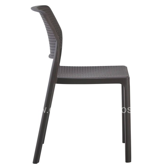 CHAIR OUTDOOR COMFEE HM6101.09 POLYPROPYLENE IN BROWN 41x57x82H cm.