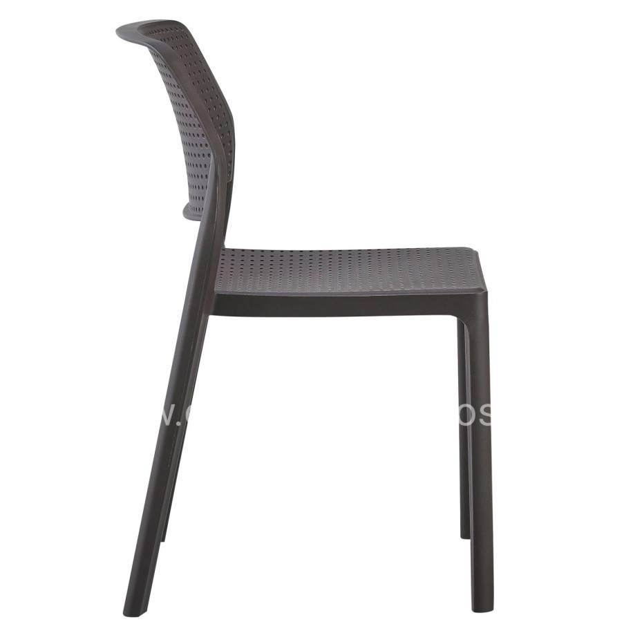 CHAIR OUTDOOR COMFEE HM6101.09 POLYPROPYLENE IN BROWN 41x57x82H cm.