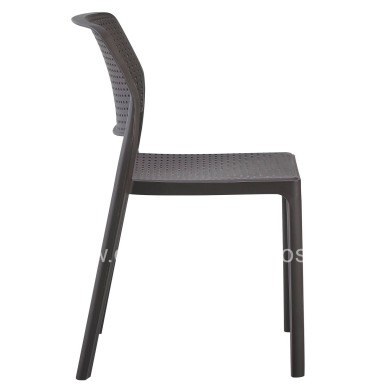 CHAIR OUTDOOR COMFEE HM6101.09 POLYPROPYLENE IN BROWN 41x57x82H cm.