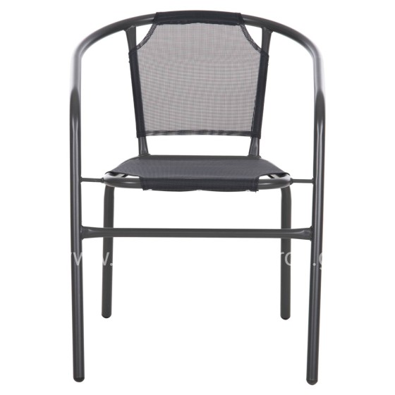 ARMCHAIR OUTDOOR LEDAN HM5977.01 METAL & TEXTILENE IN GREY 55x58x72Hcm.