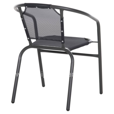 ARMCHAIR OUTDOOR LEDAN HM5977.01 METAL & TEXTILENE IN GREY 55x58x72Hcm.