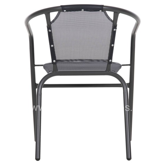 ARMCHAIR OUTDOOR LEDAN HM5977.01 METAL & TEXTILENE IN GREY 55x58x72Hcm.