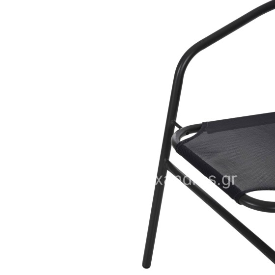 ARMCHAIR OUTDOOR LEDAN HM5977.01 METAL & TEXTILENE IN GREY 55x58x72Hcm.