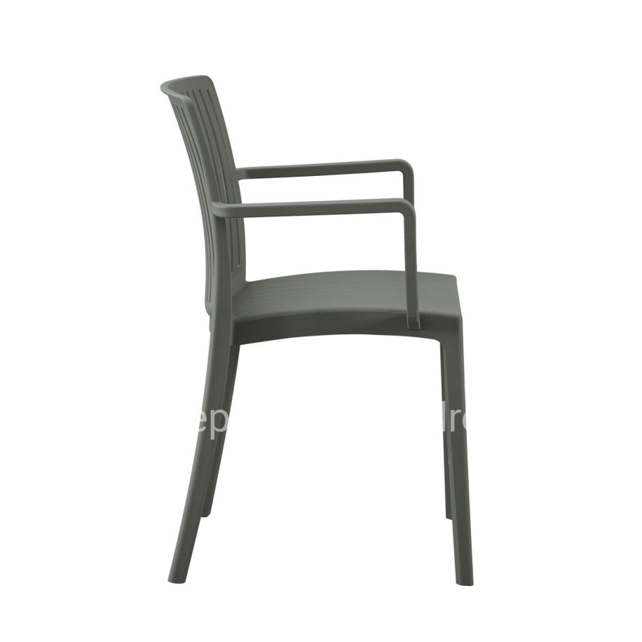 POLYPROPYLENE ARMCHAIR IDA HM6127.04 DARK OLIVE 41,3x54,2x81,8Hcm.
