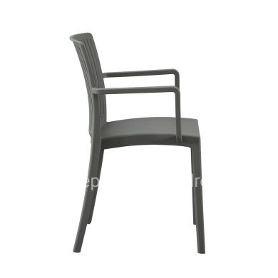 POLYPROPYLENE ARMCHAIR IDA HM6127.04 DARK OLIVE 41,3x54,2x81,8Hcm.