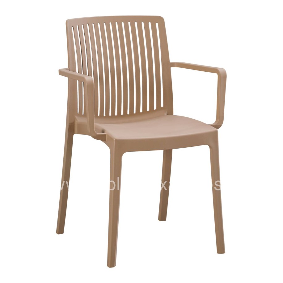 POLYPROPYLENE ARMCHAIR IDA HM6127.05 CAPPUCCINO 41,3x54,2x81,8Hcm.