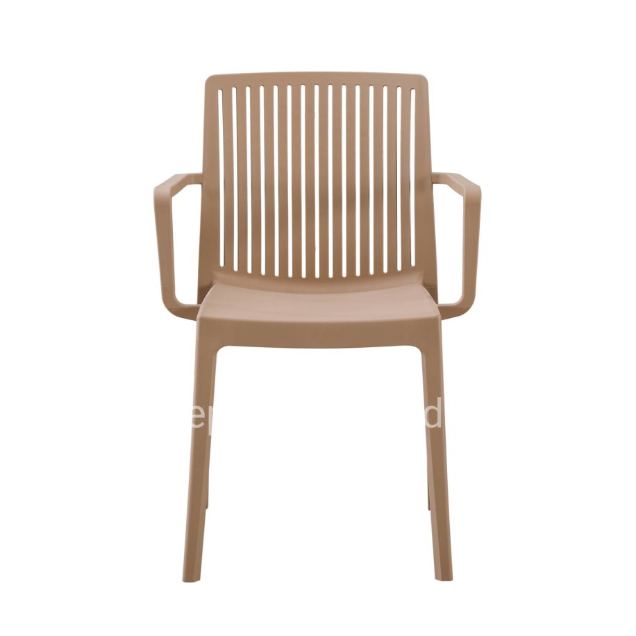 POLYPROPYLENE ARMCHAIR IDA HM6127.05 CAPPUCCINO 41,3x54,2x81,8Hcm.