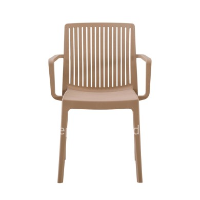 POLYPROPYLENE ARMCHAIR IDA HM6127.05 CAPPUCCINO 41,3x54,2x81,8Hcm.