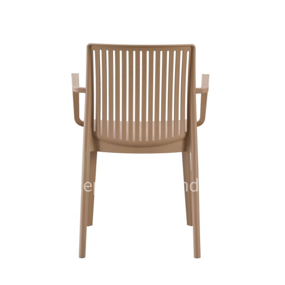 POLYPROPYLENE ARMCHAIR IDA HM6127.05 CAPPUCCINO 41,3x54,2x81,8Hcm.
