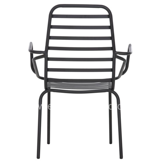 ARMCHAIR OUTDOOR FREE HM6045 METALLC BLACK 61x53x87Hcm.