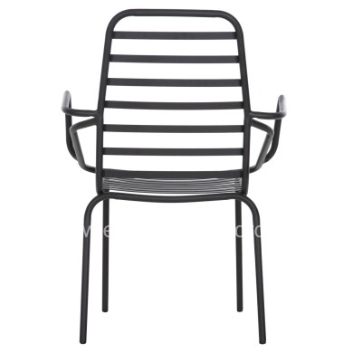 ARMCHAIR OUTDOOR FREE HM6045 METALLC BLACK 61x53x87Hcm.