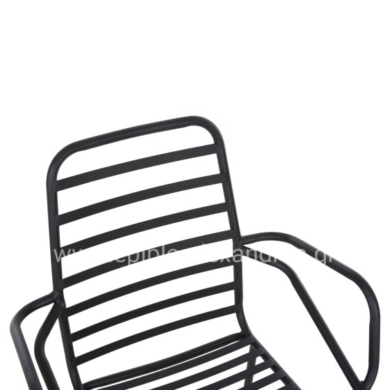 ARMCHAIR OUTDOOR FREE HM6045 METALLC BLACK 61x53x87Hcm.