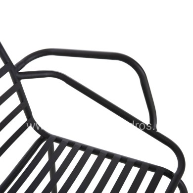 ARMCHAIR OUTDOOR FREE HM6045 METALLC BLACK 61x53x87Hcm.