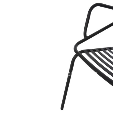ARMCHAIR OUTDOOR FREE HM6045 METALLC BLACK 61x53x87Hcm.
