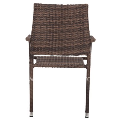 ARMCHAIR OUTDOOR MORNER HM6074.01 METAL-BROWN WICKER 55x58x87H