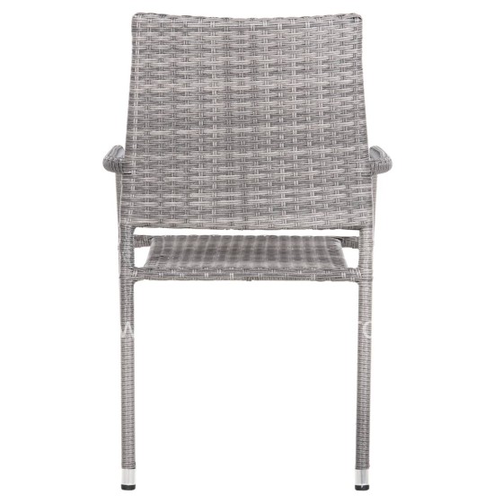 ARMCHAIR OUTDOOR MORNER HM6074.02 METAL-GREY WICKER 55x58x87H.