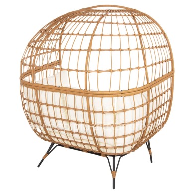 ARMCHAIR FOR TWO NEST TYPE RATTAN MIAMI HM5870.11 132.5x90x154H cm.