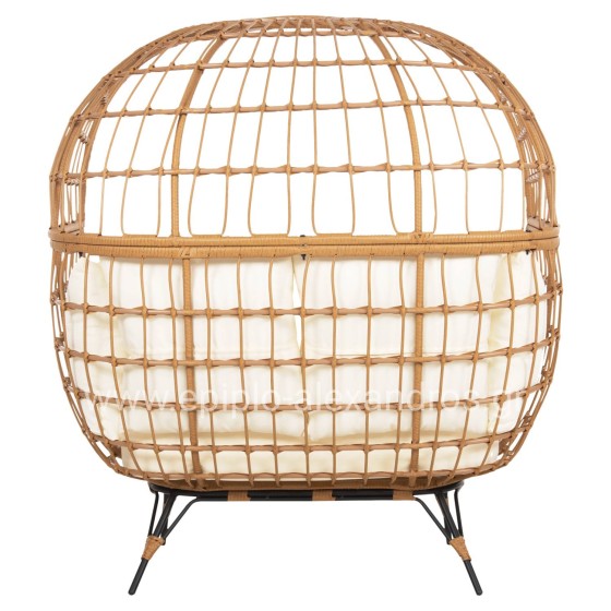 ΠΟΛΥΘΡΟΝΑ ΦΩΛΙΑ MIAMI 2 ΑΤΟΜΩΝ ΤΥΠΟΥ RATTAN HM5870.11 132.5x90x154Υεκ