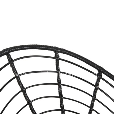 ARMCHAIR NEST-TYPE ALLEGRA HM5458.12 BLACK METAL-WICKER IN BLACK 73x78x88H cm.