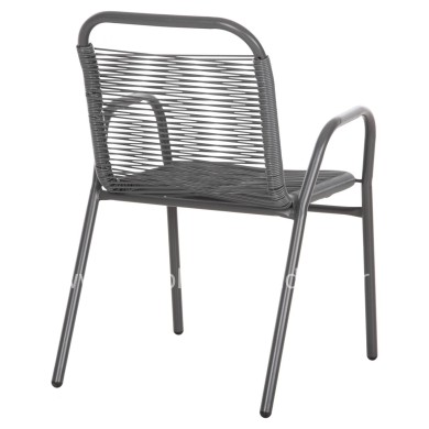 ΠΟΛΥΘΡΟΝΑ ΕΞ.ΧΩΡΟΥ AVRIL HM5968.01 ΜΕΤΑΛΛΟ ΚΑΙ ΣΥΝΘ.RATTAN ΣΕ ΓΚΡΙ 54,5x56x78Υεκ.