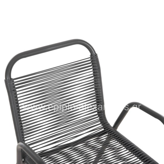 ΠΟΛΥΘΡΟΝΑ ΕΞ.ΧΩΡΟΥ AVRIL HM5968.01 ΜΕΤΑΛΛΟ ΚΑΙ ΣΥΝΘ.RATTAN ΣΕ ΓΚΡΙ 54,5x56x78Υεκ.