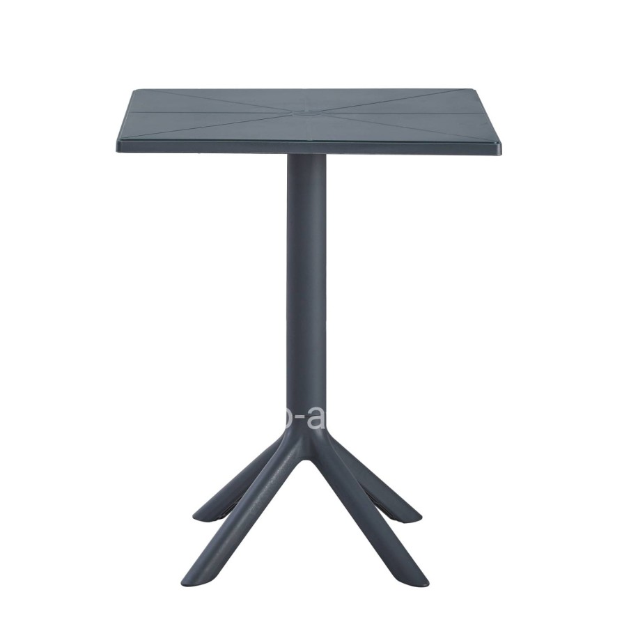SQUARE POLYPROPYLENE TABLE TERRIN HM6125.20 DARK GREY 60,5x60,5x76,5Hcm.