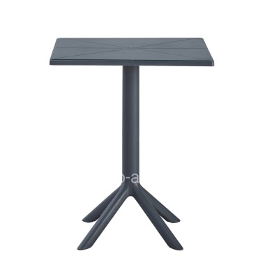 SQUARE POLYPROPYLENE TABLE TERRIN HM6125.20 DARK GREY 60,5x60,5x76,5Hcm.