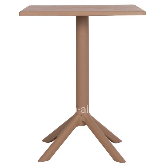 SQUARE POLYPROPYLENE TABLE TERRIN HM6125.14 CAPPUCCINO 60x60x75Hcm.