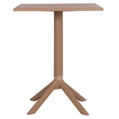 SQUARE POLYPROPYLENE TABLE TERRIN HM6125.14 CAPPUCCINO 60x60x75Hcm.