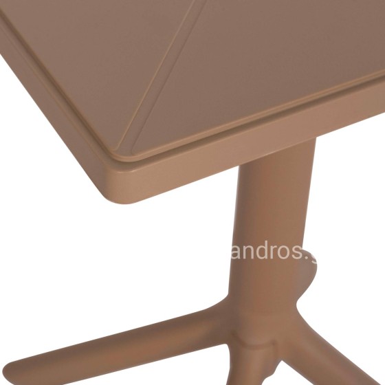 SQUARE POLYPROPYLENE TABLE TERRIN HM6125.14 CAPPUCCINO 60x60x75Hcm.